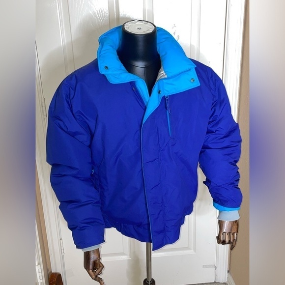 L.L. Bean Other - Vintage LL Bean Down Full Zip Jacket Nylon Windbreaker Coat Blue L Men USA Made 